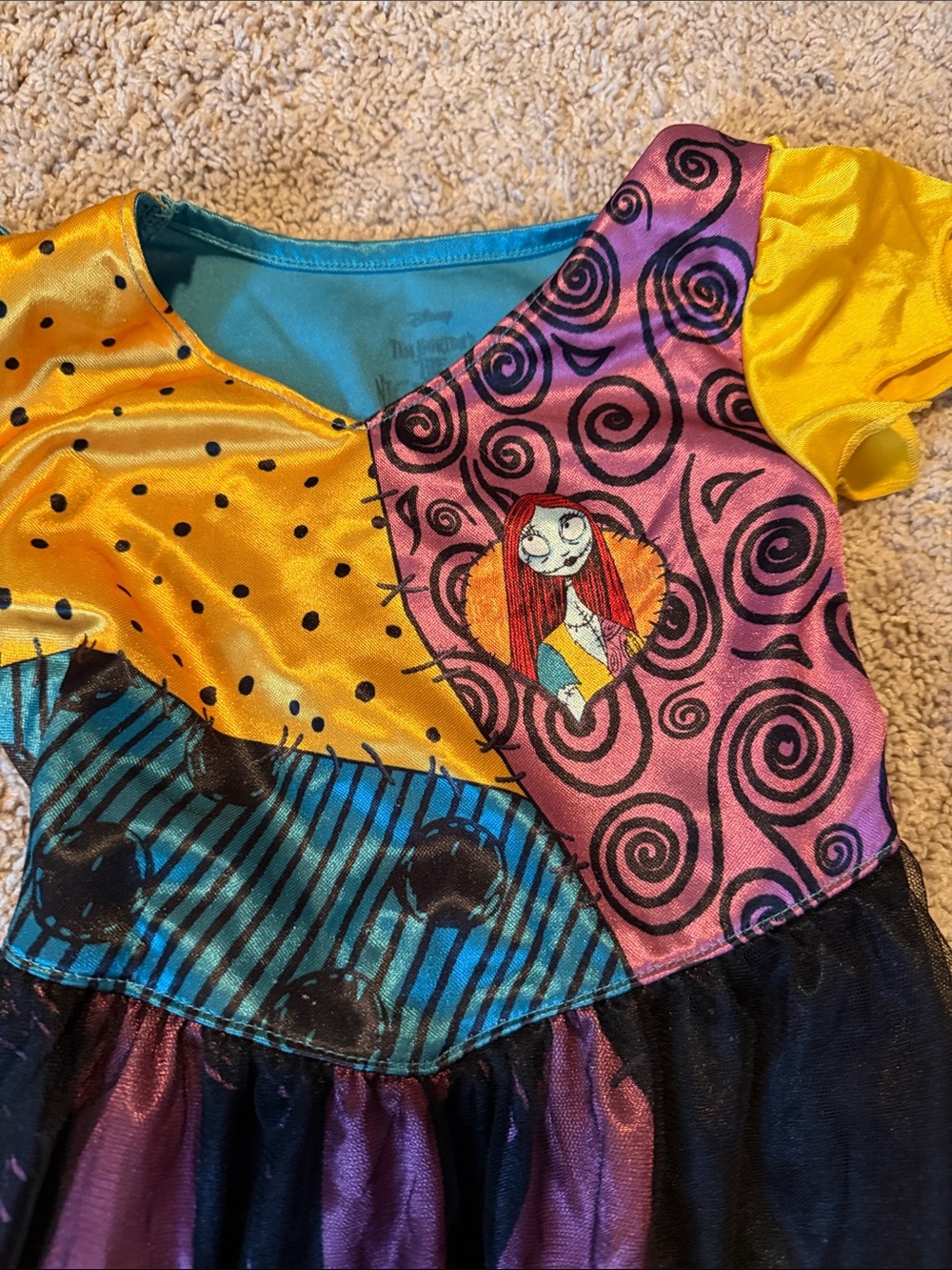 Girl's Nightmare Before Christmas  Patchwork Halloween pajamas - Picture 3 of 5